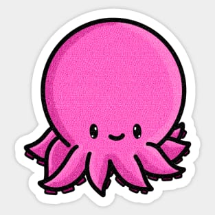 Pink Baby Octopus Sticker